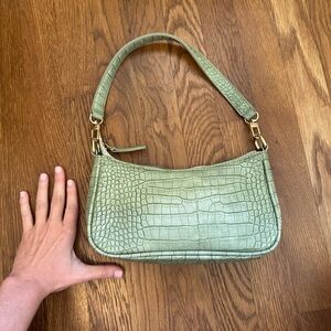 Green Croc-Embossed Bag